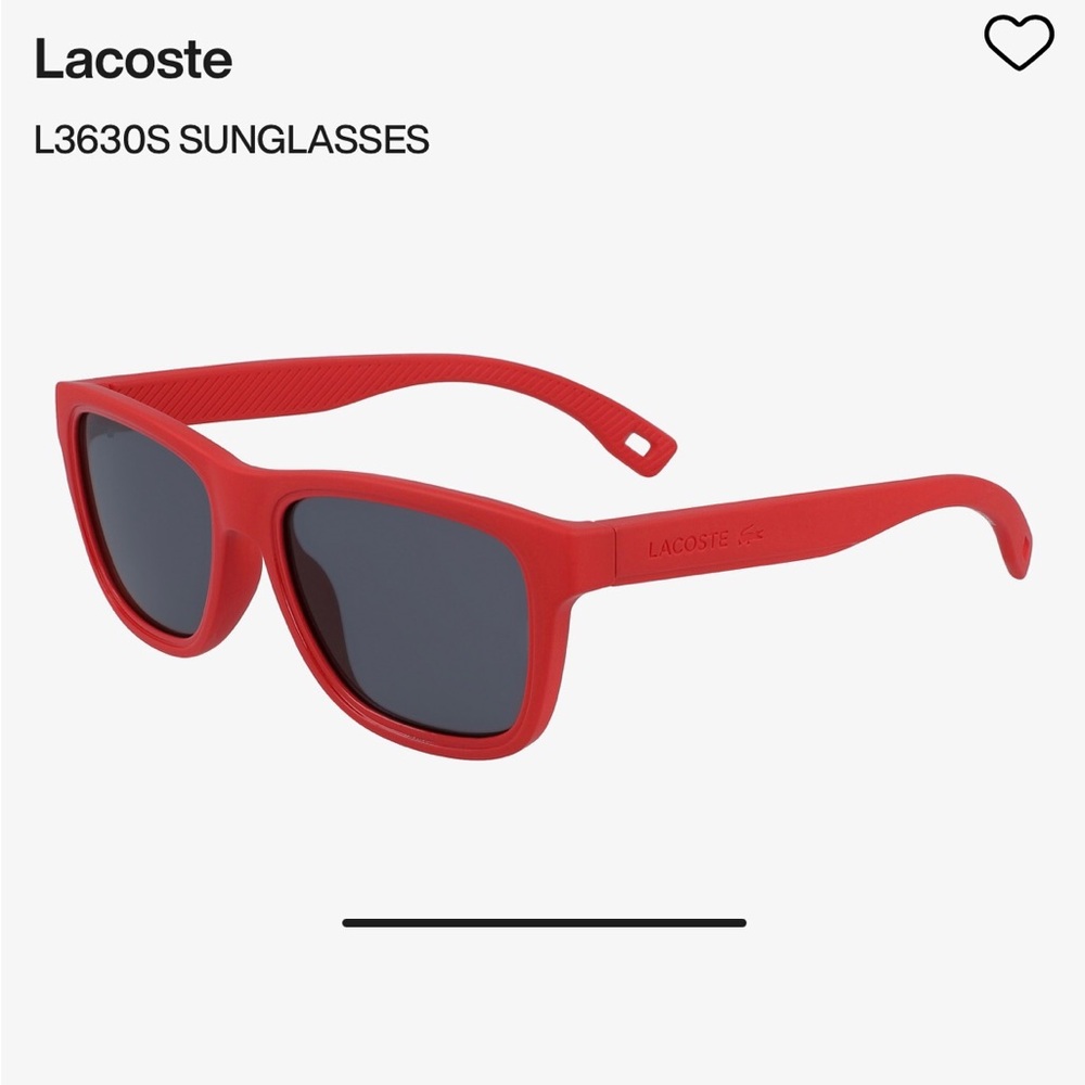 Lacoste unisex child/youth red sunglasses.L3630S